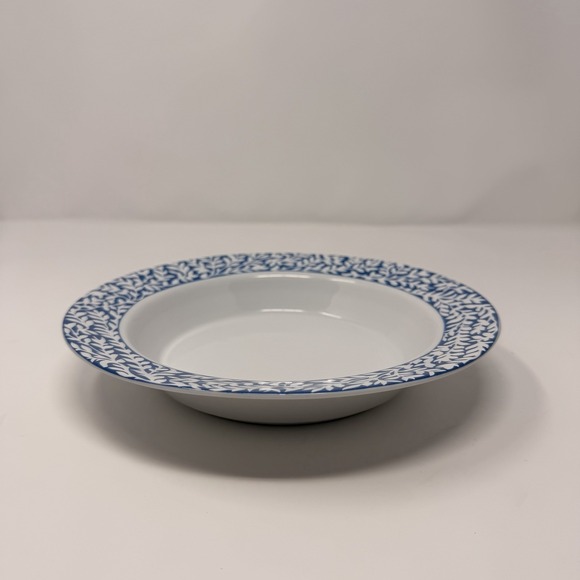 Dansk Trellis Delft Blue Rim Soup Bowl 8.75" Portugal VTG - Picture 2 of 16